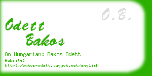 odett bakos business card